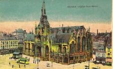 J 06 / DPT 59 CPA ROUBAIX PLACE EGLISE TRAM STATION ETC TAMPON ALLEMAND au dos