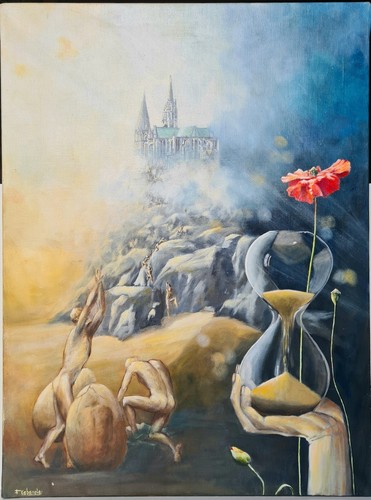 Tableau surréaliste acrylique