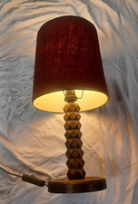 Lampe Pied avec abat jour Style Charles Dudouyt Sculpté Pointe de Diamant -C12-