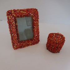 PORTE-PHOTO PORTE-BOUGIE ART DECO ART NOUVEAU FAIT MAIN