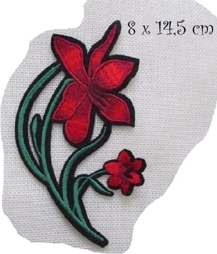 Applique écusson tige fleur - tige,