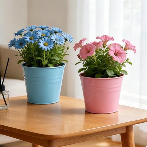 Petit pot fleurs fer - de,