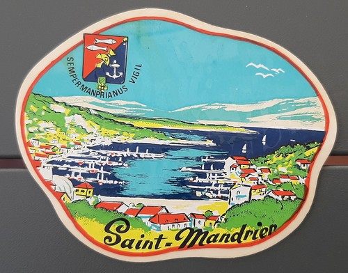 Autocollant vintage marine - autocollant,