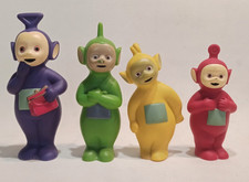 Teletubbies Pouet lot de 4 Figurines Vinyle 20,5  / 16,5 cm 1990s