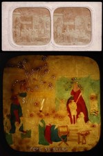 French DIABLERIE stéréoscopic -  FÊTE DE SATAN c.1860