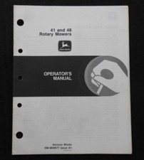 1968-1974 John Deere 120 140 300 Tracteur 41 48 Tondeuse Opérateurs Manuel Joli