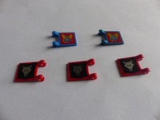 Lego : lot de 5 petit drapeau  vintage pour castle ,château