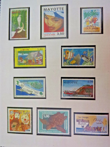Mayotte lot 30 timbres - -,
