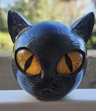 TÊTE DE CHAT RONDE EN RESINE