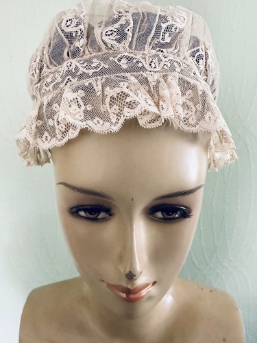 Bonnet ancien dame tulle - ancien, en