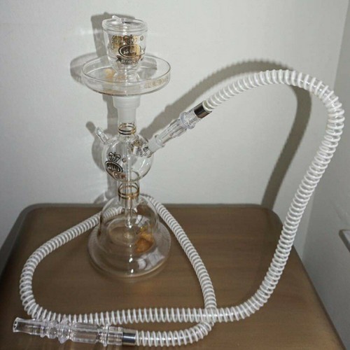 Alfakher tall clear glass - 14"tall,