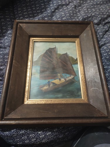 Ancien tableau huile sur - huile,