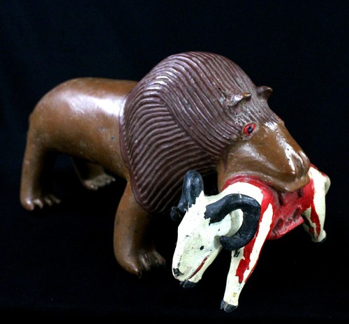 Art africain colon - africain, lion