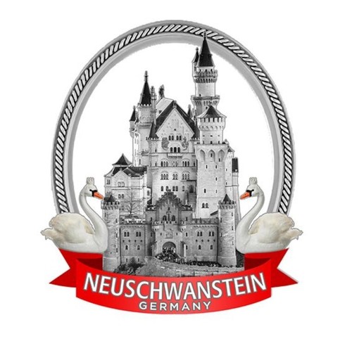 Château neuschwanstein aimant - château,