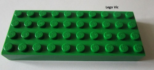 Lego 6212 brick 4x10 green - 6212,