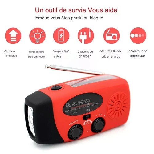Radio portable solaire - portable, dynamo