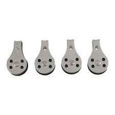 4PCS Poulie en nylon en acier