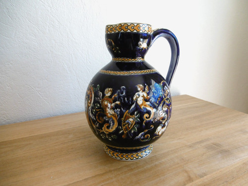 Grand pichet ventru faience - grand,