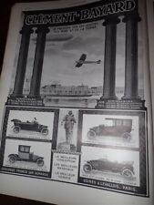 CLEMENT BAYARD  voiture dirigeable publicité papier ILLUSTRATION 1912 col