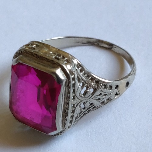 Bague vintage art déco - bague, en