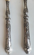 Couverts service salade ART NOUVEAU argent massif minerve