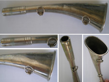 CORNE DE CHASSE EN LAITON CHROMÉ