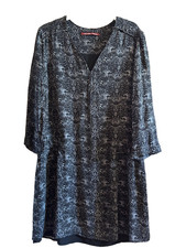 COMPTOIR DES COTONNIERS  robe tunique gris noire  taille 40 manches 3/4