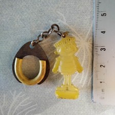 Porte clé promotionnel / publicitaire vintage - BONUX mascotte - jaune B