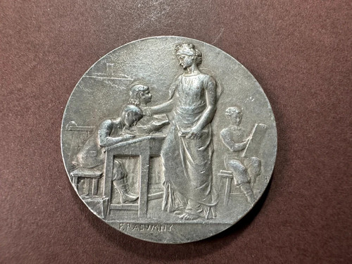 Médaille bronze argenté - en,