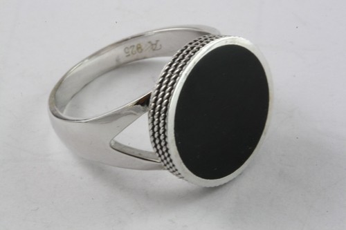 Bague pour hommes - bague, onyx