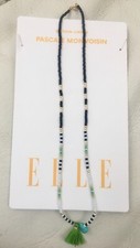 Magnifique Collier Pascale Monvoisin by Elle turquoise pompon vert éd. limitée !