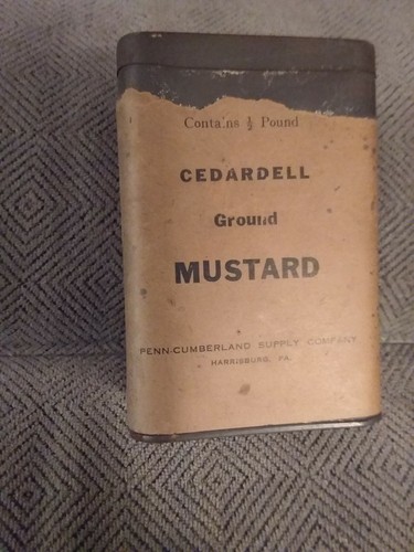 Vintage cedardell mustard tin - cedardell,