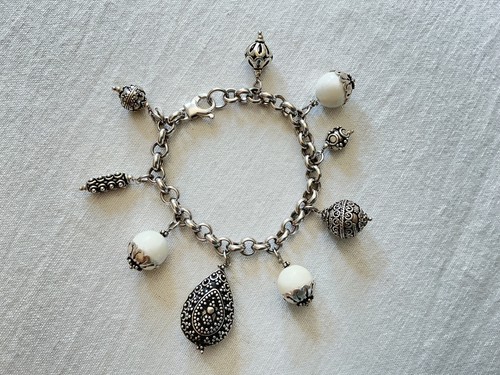 Imposant bracelet argent - bracelet, en