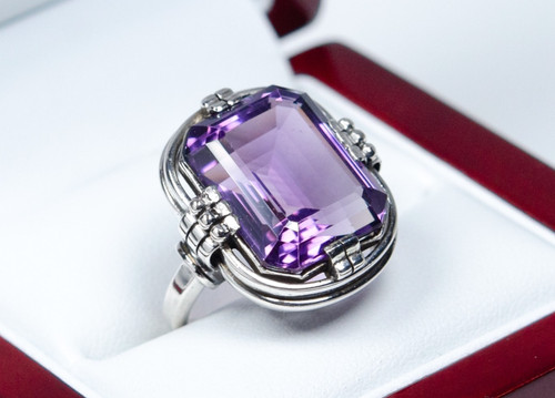 Bague art déco - bague, en