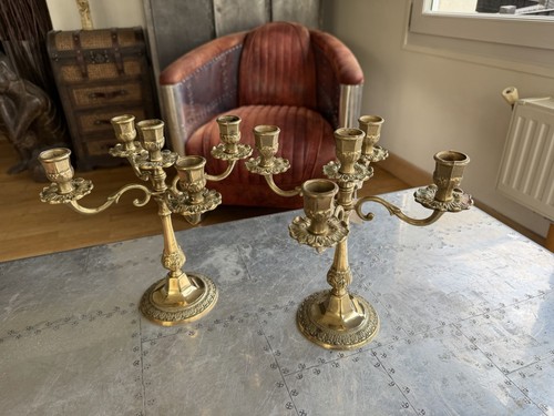Paire ancienne chandeliers - paire,