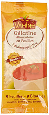 Vahine 9 Feuilles de gélatine alimentaire 17 g - Lot de 5