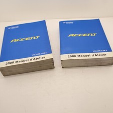 MANUEL TECHNIQUE D ATELIER HYUNDAI ACCENT 2006 2 VOLUMES REVUE ORIGINALE