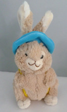 96. DOUDOU PELUCHE GIPSY LAPIN sac à dos oeuf de Pâques chapeau bleu ETAT NEUF *