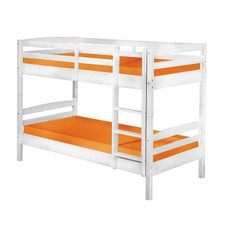 Lit Enfant Superposé en Bois "Joe" 90x190cm Blanc