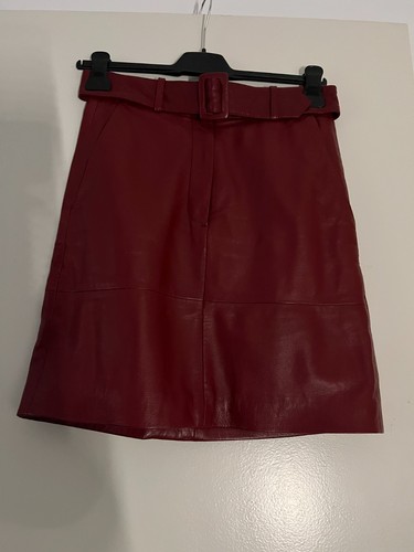 Jupe rouge cuir t34 - rouge,