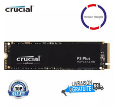 SSD M.2 NVMe 2280 PCIe Gen4 CRUCIAL P3 PLUS 500Go 1To 2To Jusqu'à 5000 Mo/s