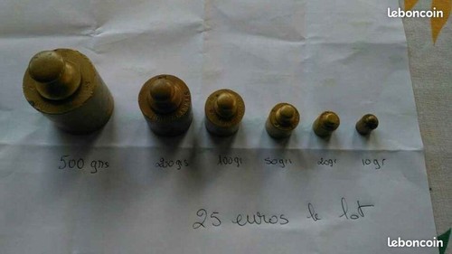 Poids laiton pour ancienne - poids,