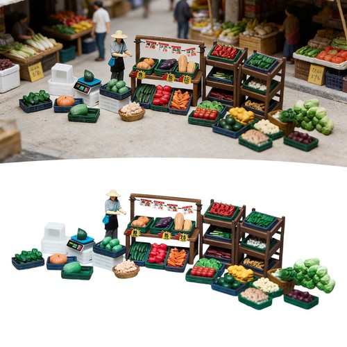 étal légumes miniature - de,