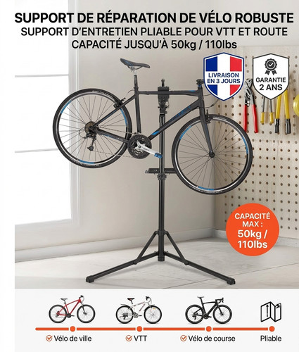 Pied atelier velo support - d,