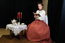 Jupe longue orangée .Etat