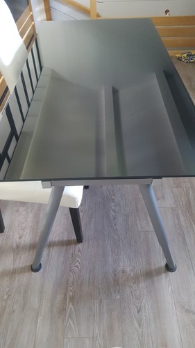 Bureau design verre fumé - verre,
