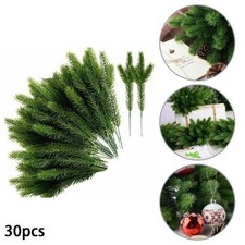 24 pièces branches de sapin artificiel plantes vertes aiguilles de sapin décoration de Noël
