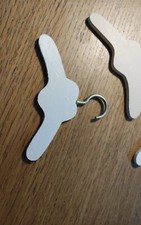 6 cintres poupée 11cm en bois