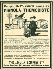 Publicité ancienne piano
