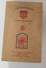 caisse a vin vintage vacqueyras originelle - vide  -  coffre pour 2 BOUTEILLES